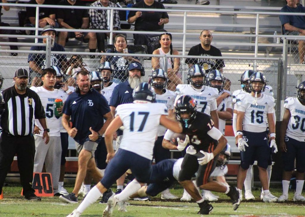 Merced fell to Downey 60-44 on Friday, September 11th. 