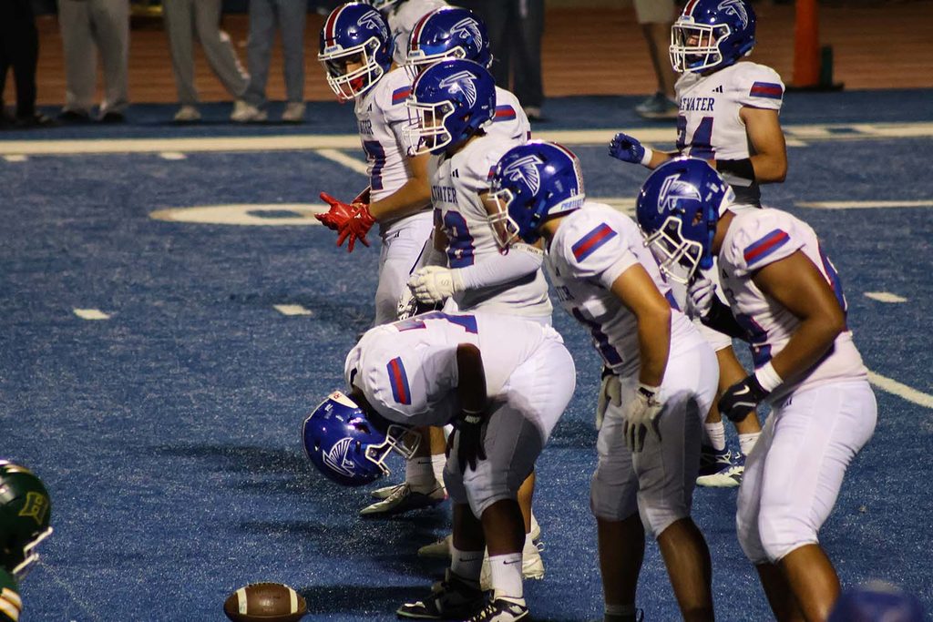 Atwater Falcons line up against Hilmar. 