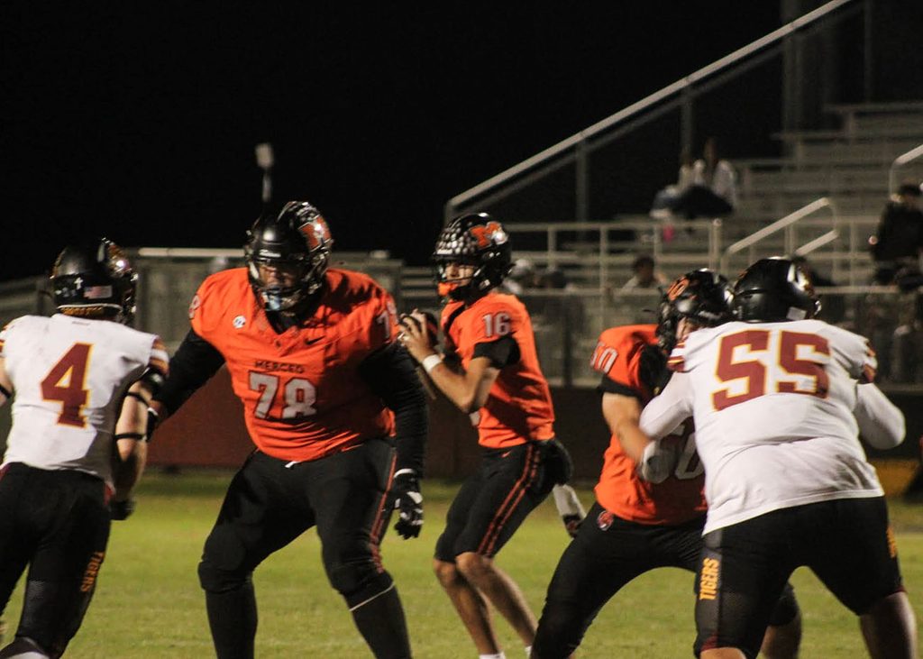 Merced Bears beat the Tigers behind Moreno's four TDs.